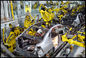 Eficiência elevada robótico do material do metal da maquinaria de empacotamento do conjunto do carro fornecedor